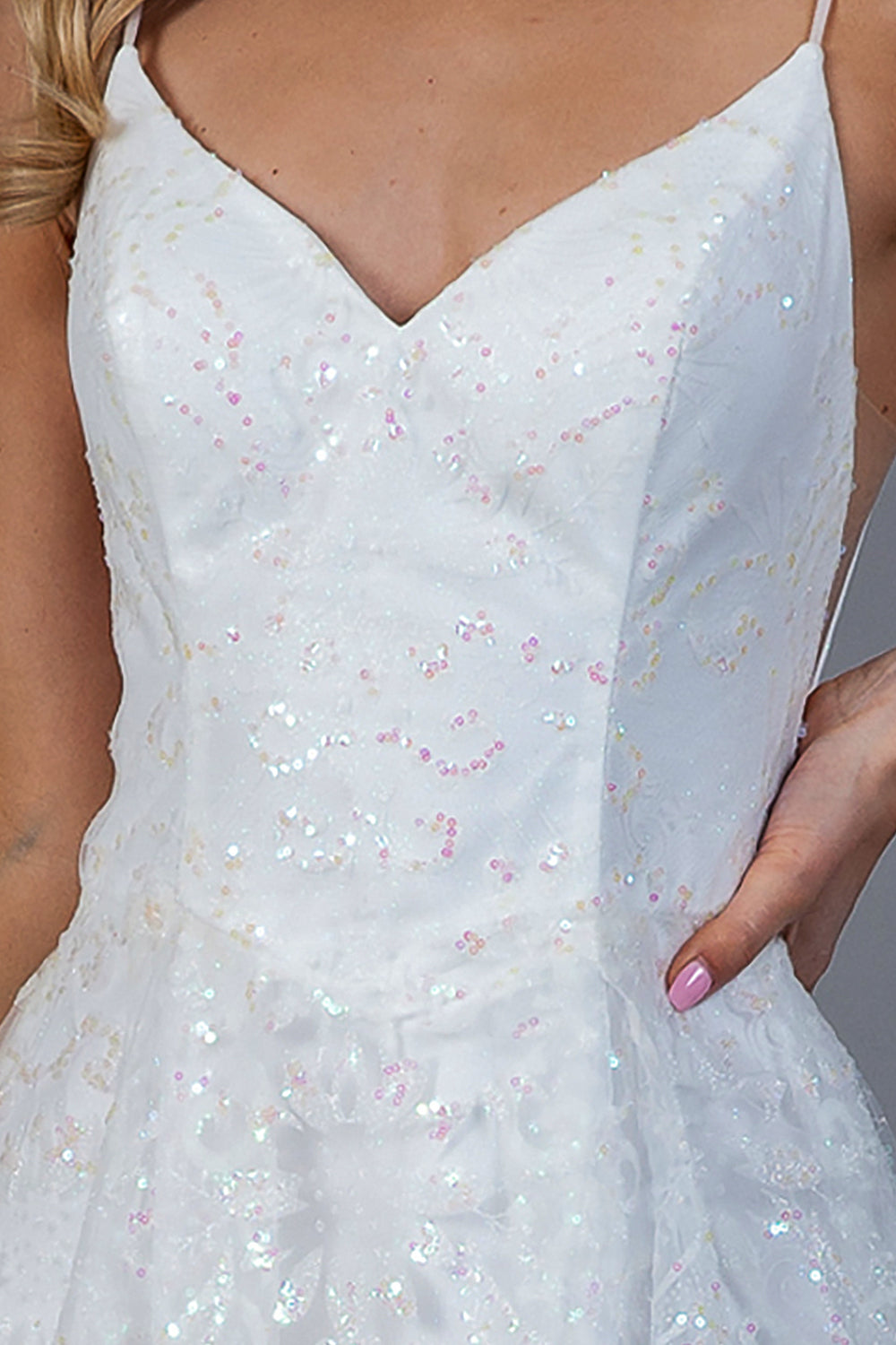 A-Line Satin Wedding Dress with High Slit