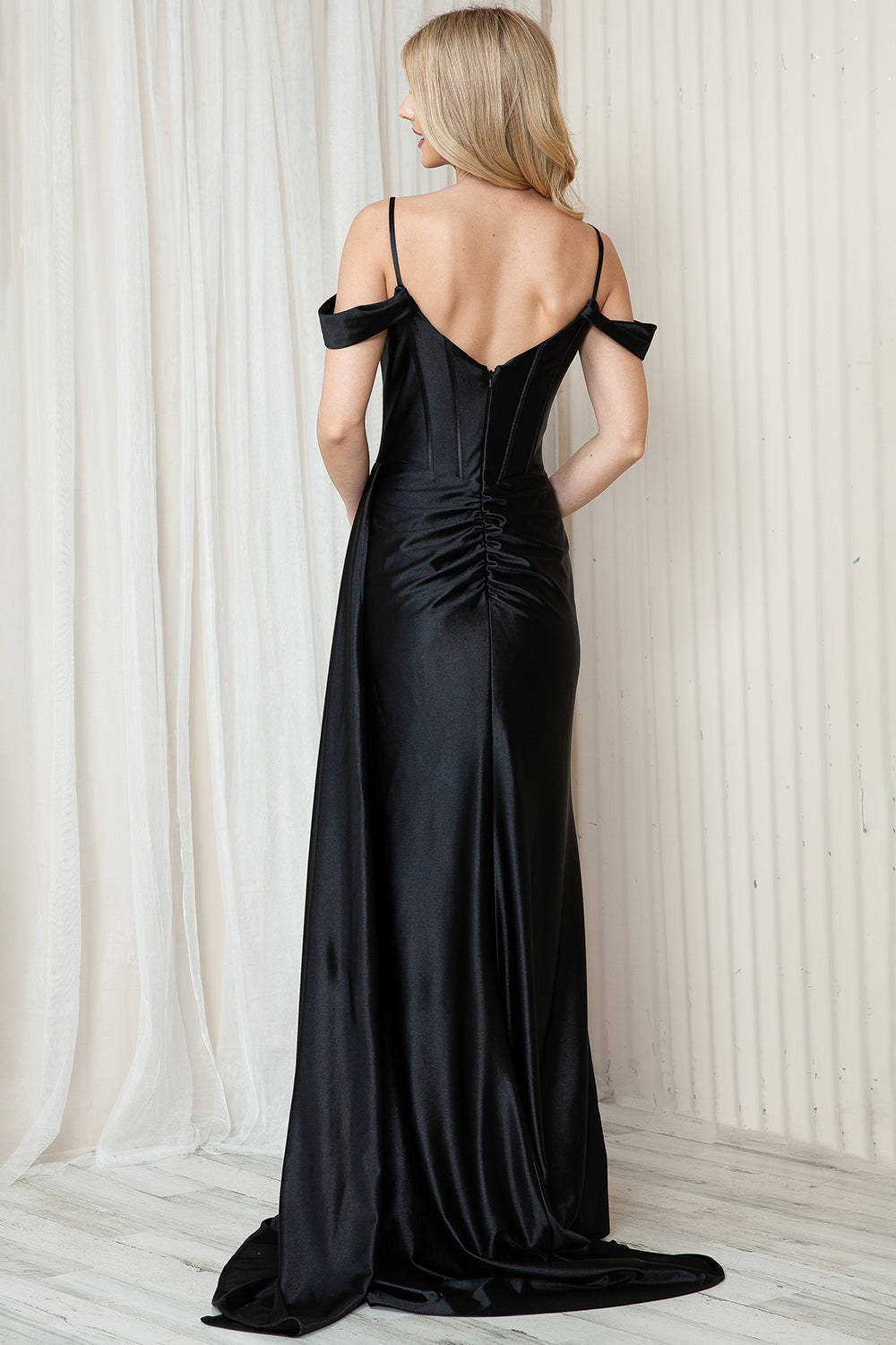 Backless Black Bridesmaid Dresses